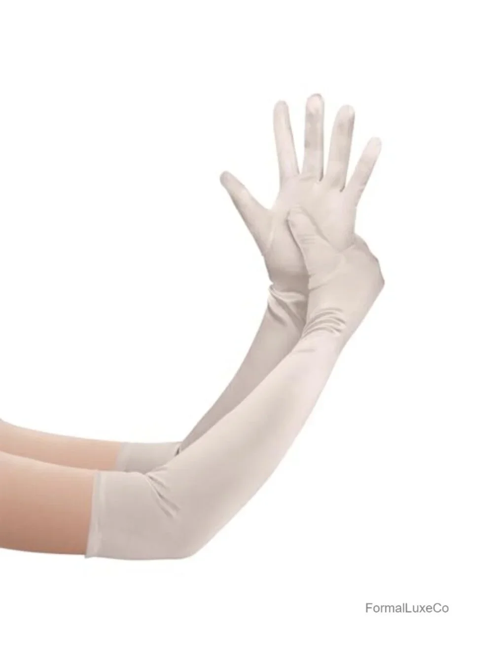 Long Opera Party Gloves Women 1920s Satin Stretchy Elbow Length 22